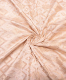 Off White Dyeable Chanderi Jacquard Fabric