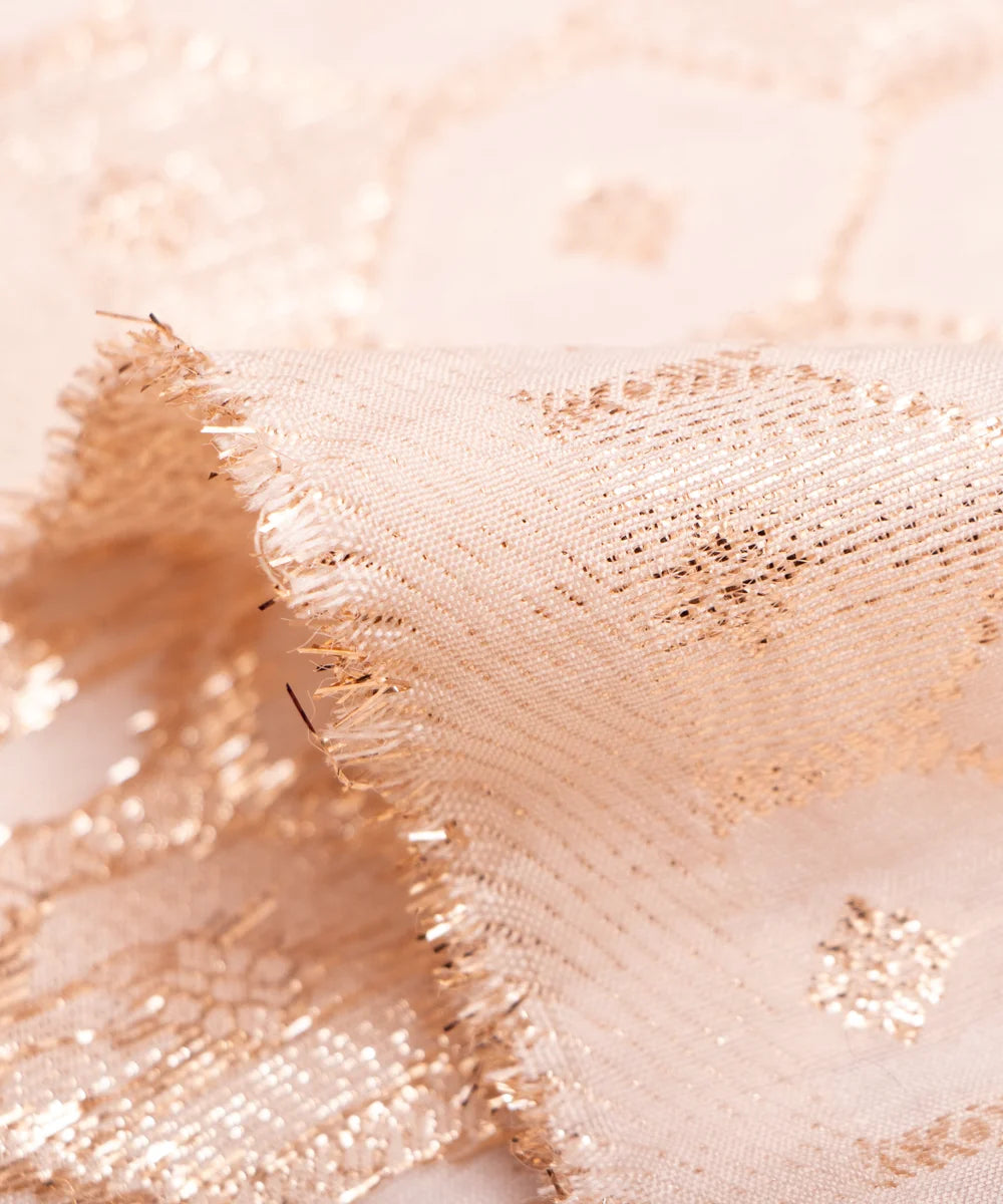 Dyeable Chanderi Jacquard Material