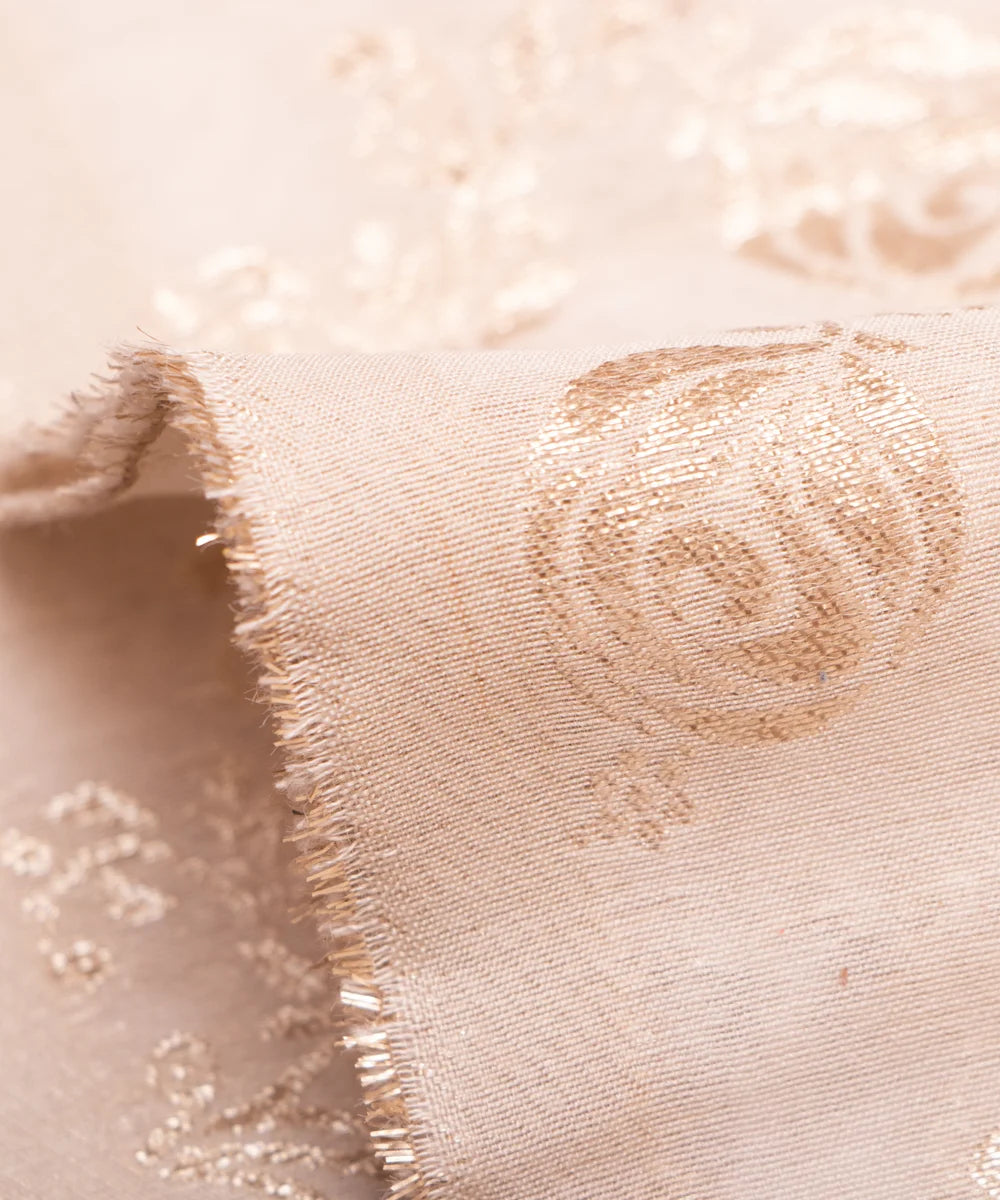 Dyeable Chanderi Jacquard Material