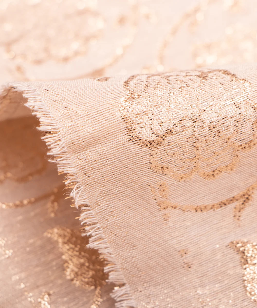 Dyeable Chanderi Jacquard Material