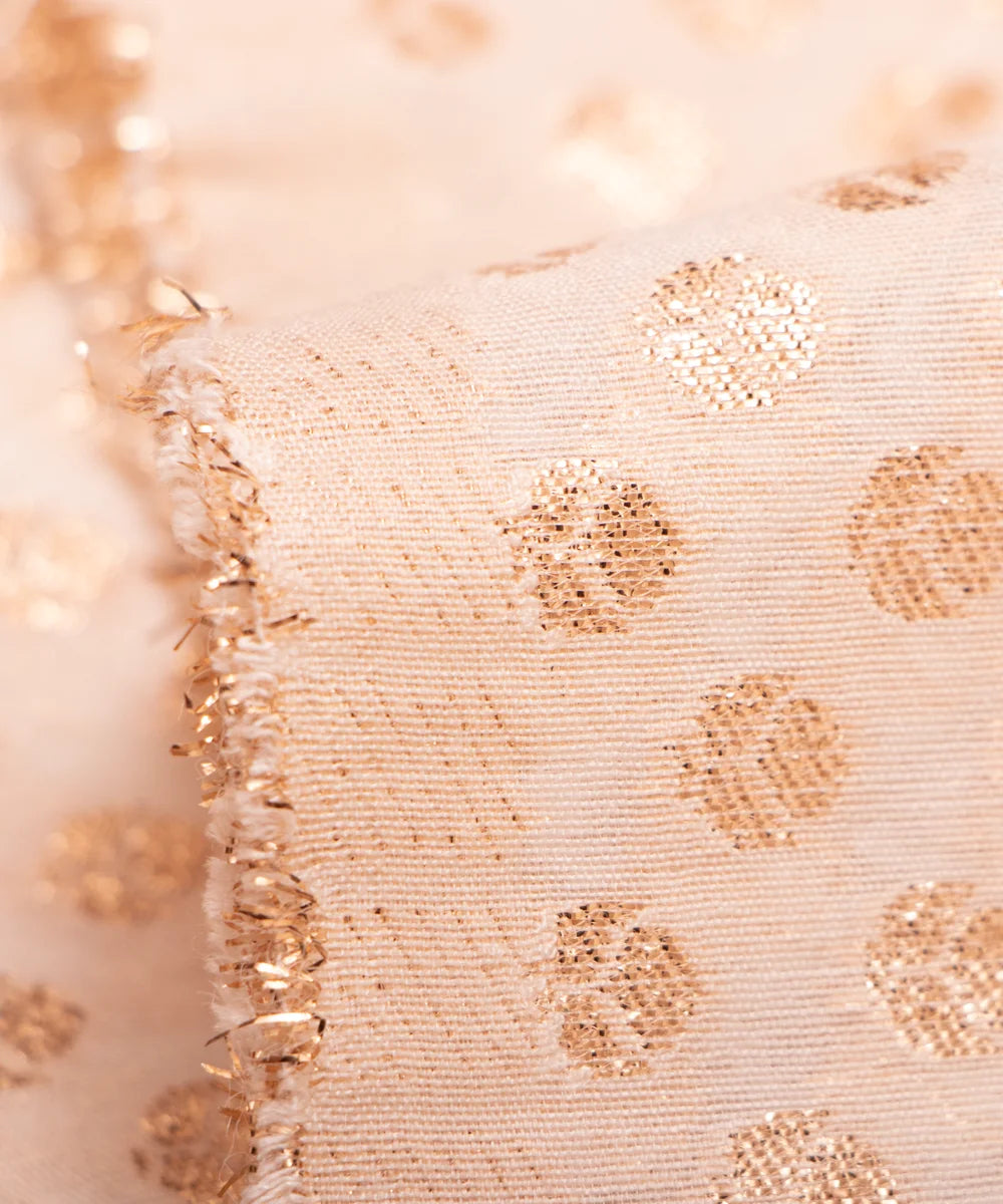 Dyeable Chanderi Jacquard Fabric