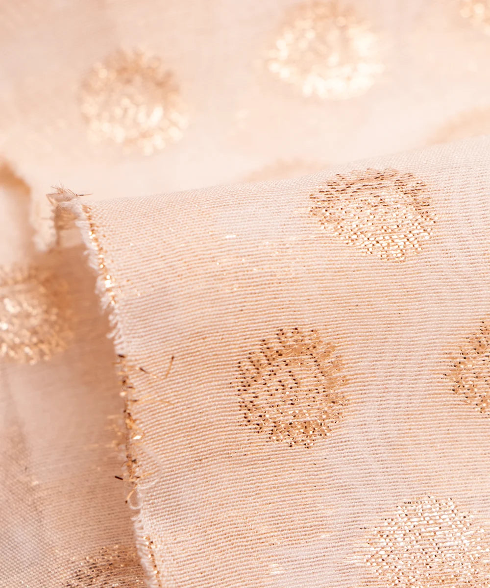 Dyeable Chanderi Jacquard Fabric