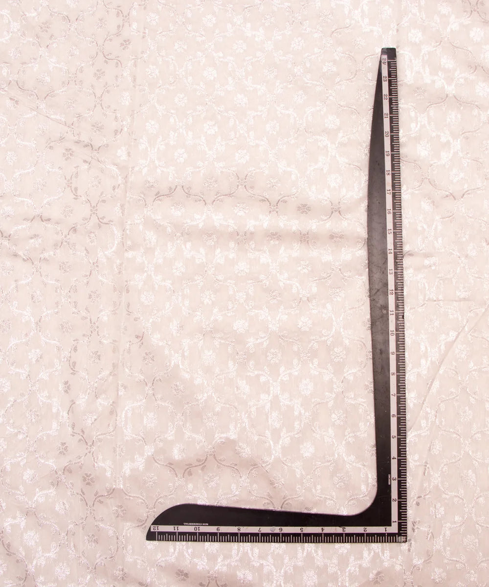 Dyeable Chanderi Jacquard Fabric