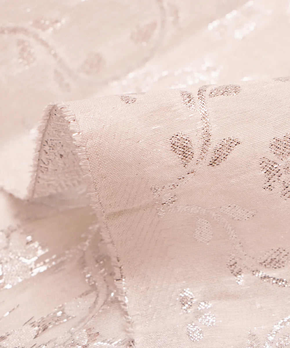 Dyeable Chanderi Jacquard Fabric