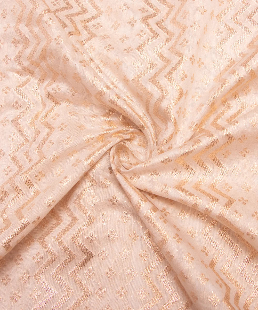 Dyeable Chanderi Jacquard Fabric