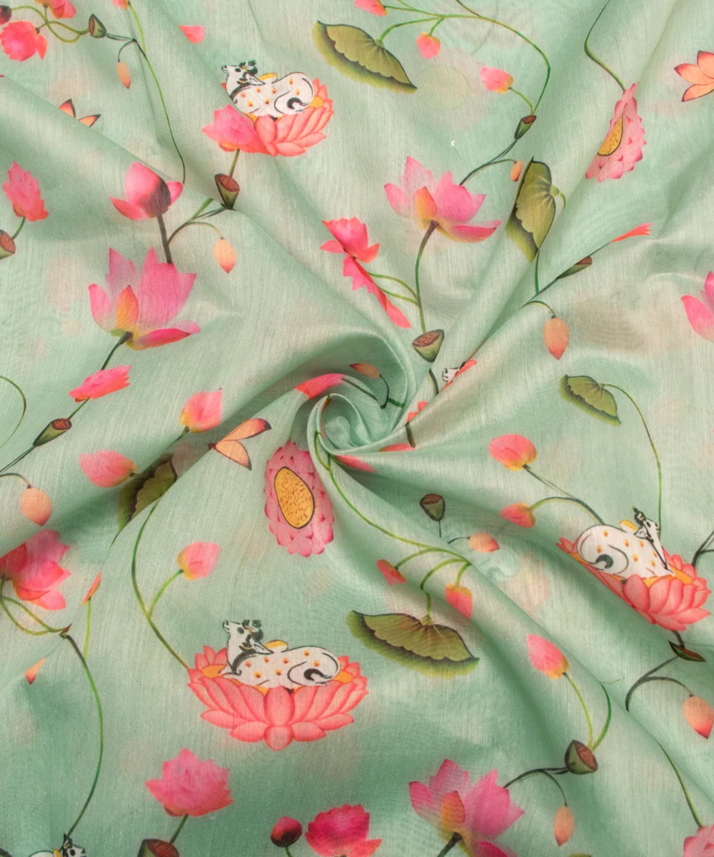 Printed Chanderi Silk Fabric Online