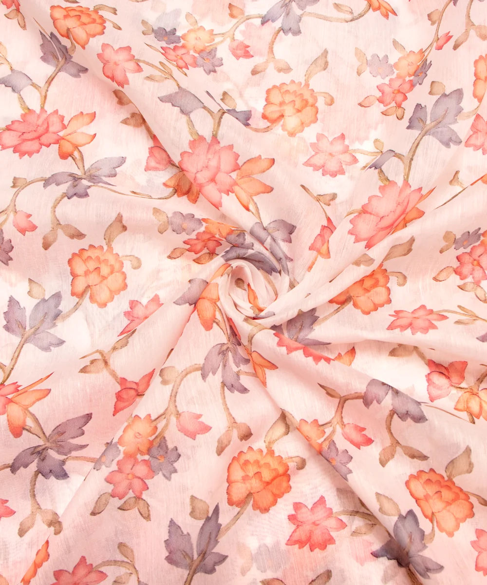 Printed Chanderi Silk Fabric Online