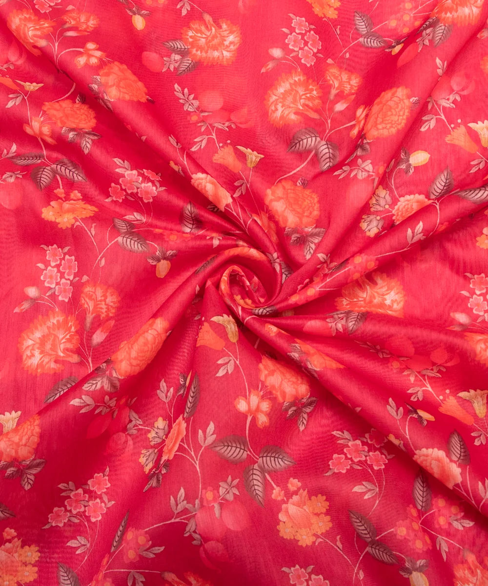 Printed Chanderi Fabric For Saree