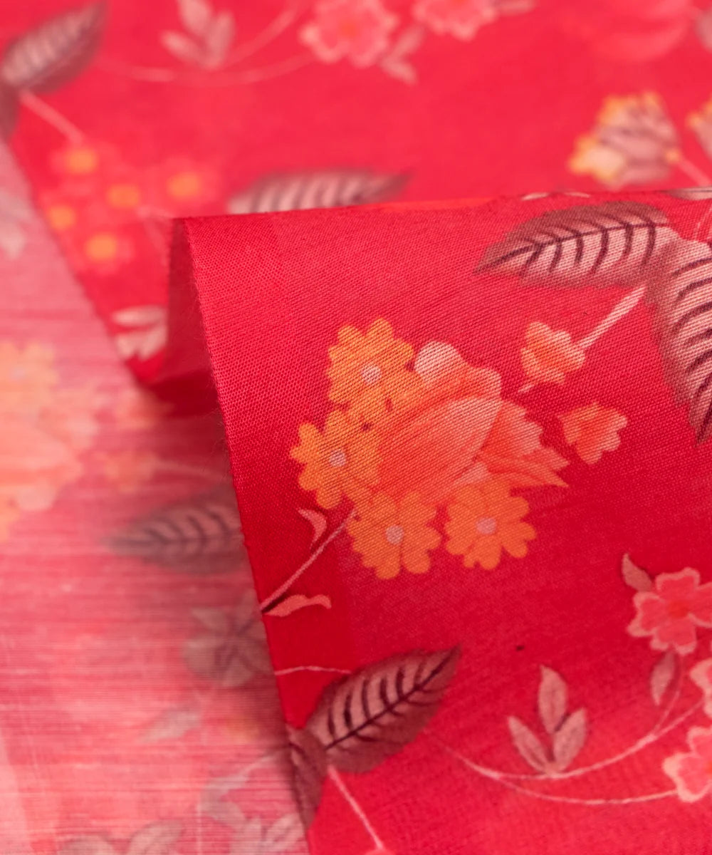 Printed Chanderi Fabric For Saree