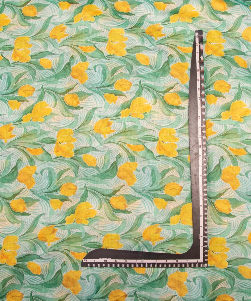 Printed Chanderi Fabric For Saree