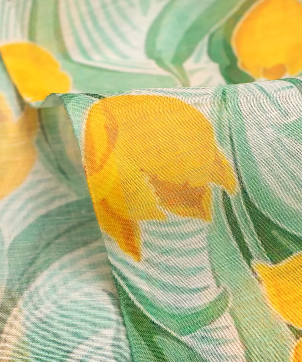 Printed Chanderi Fabric For Saree