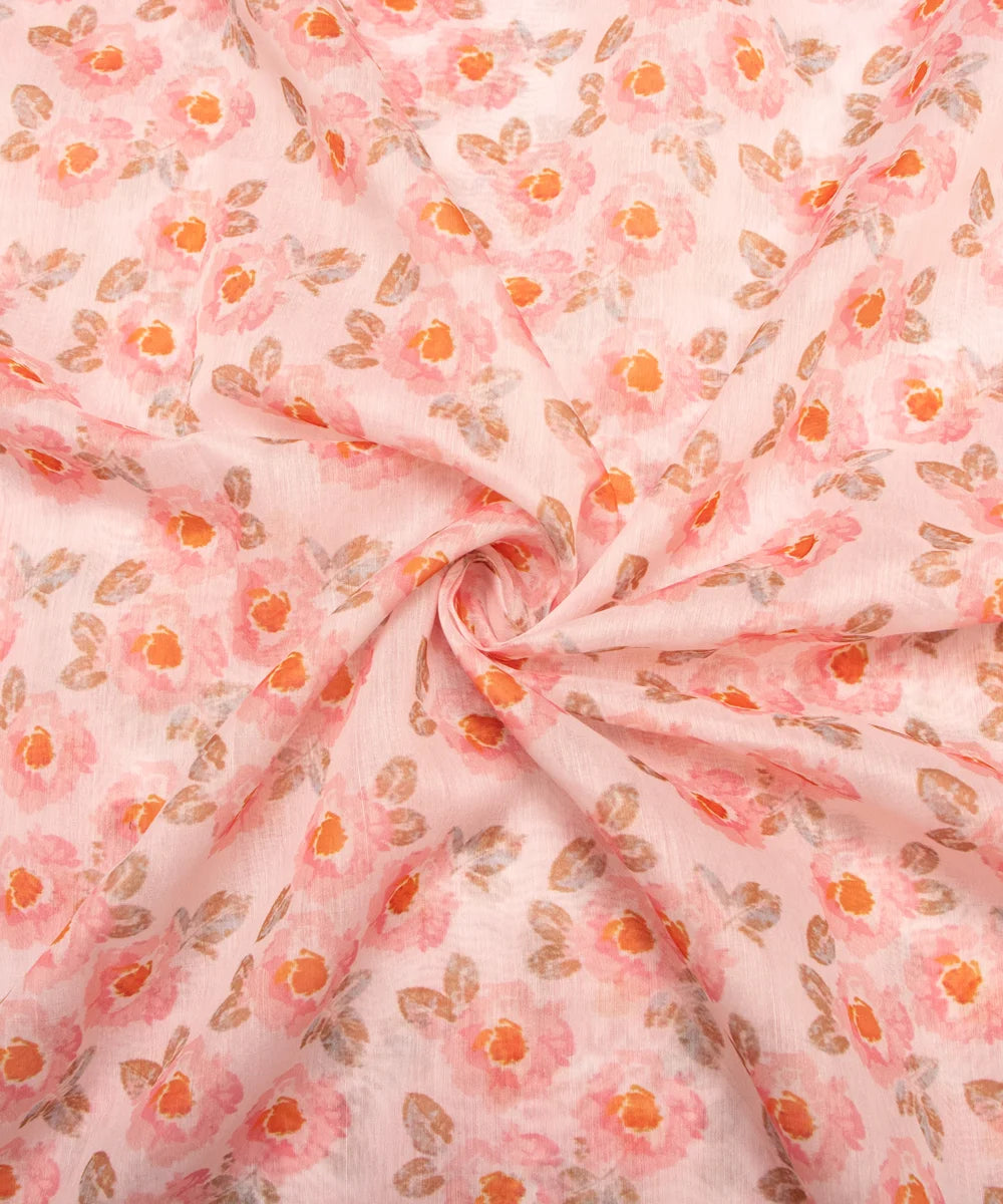 Printed Chanderi Fabric For Saree