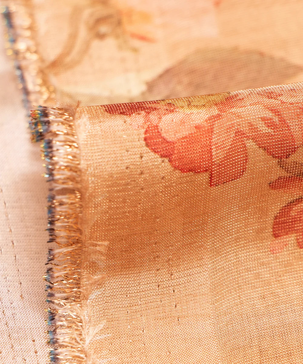 Buy Printed Tissue Silk Fabric