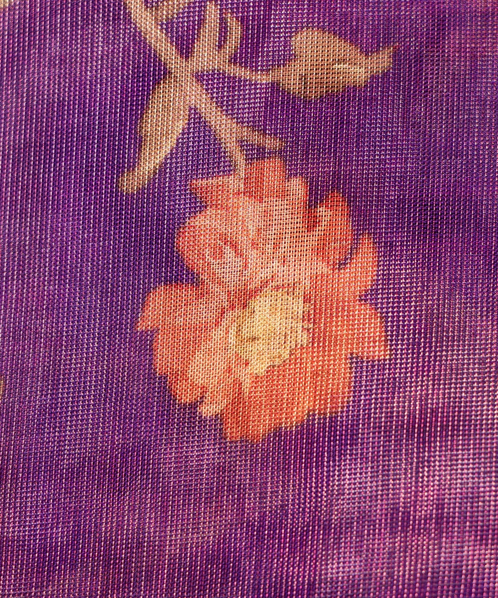Buy Printed Tissue Silk Fabric