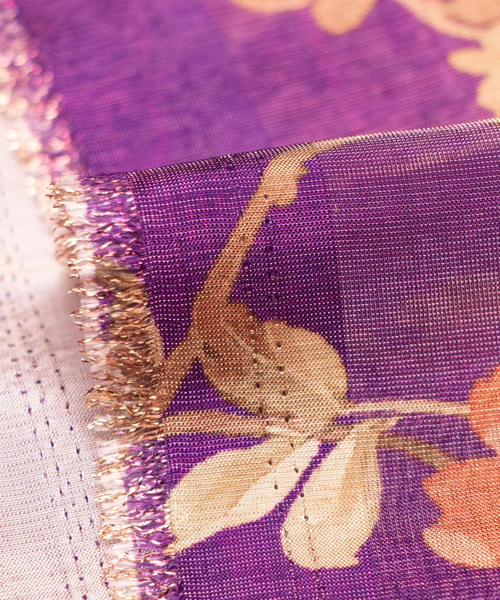 Buy Printed Tissue Silk Fabric