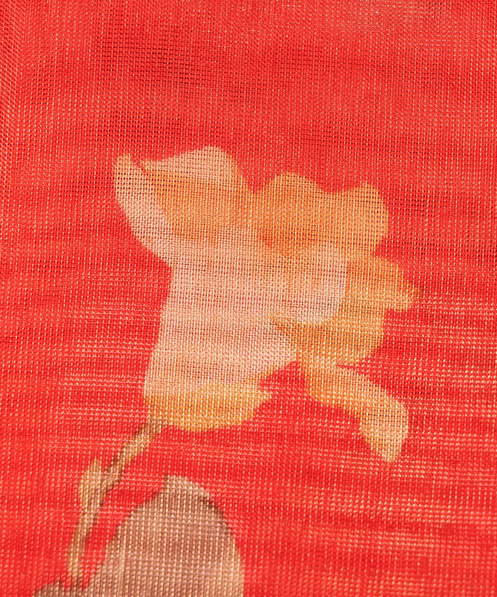 Buy Printed Tissue Silk Fabric