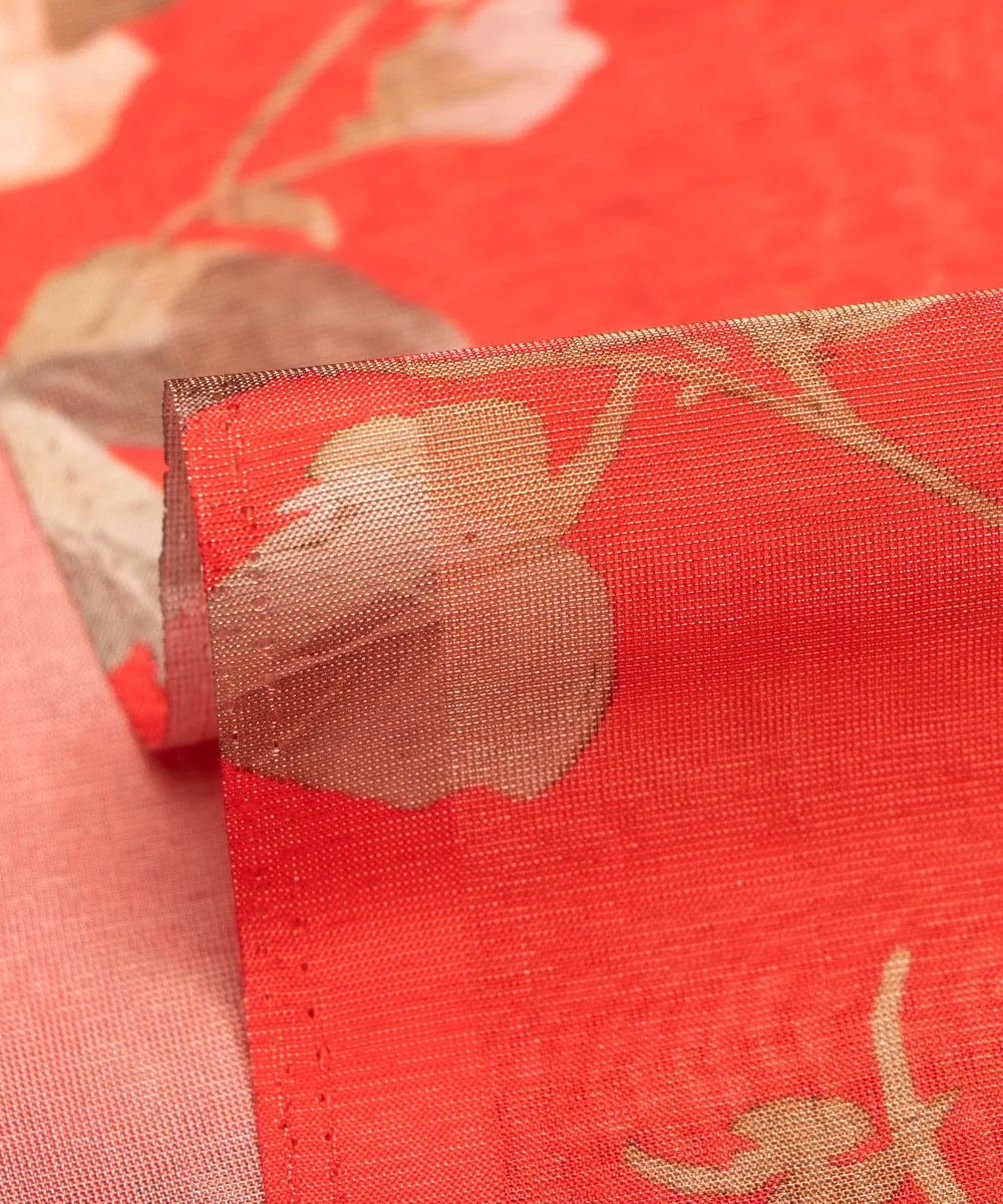 Buy Printed Tissue Silk Fabric
