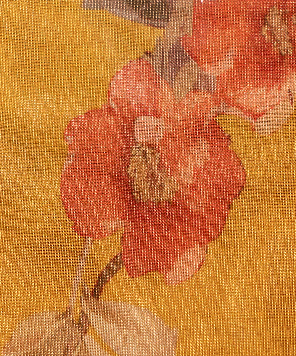 Buy Printed Tissue Silk Fabric