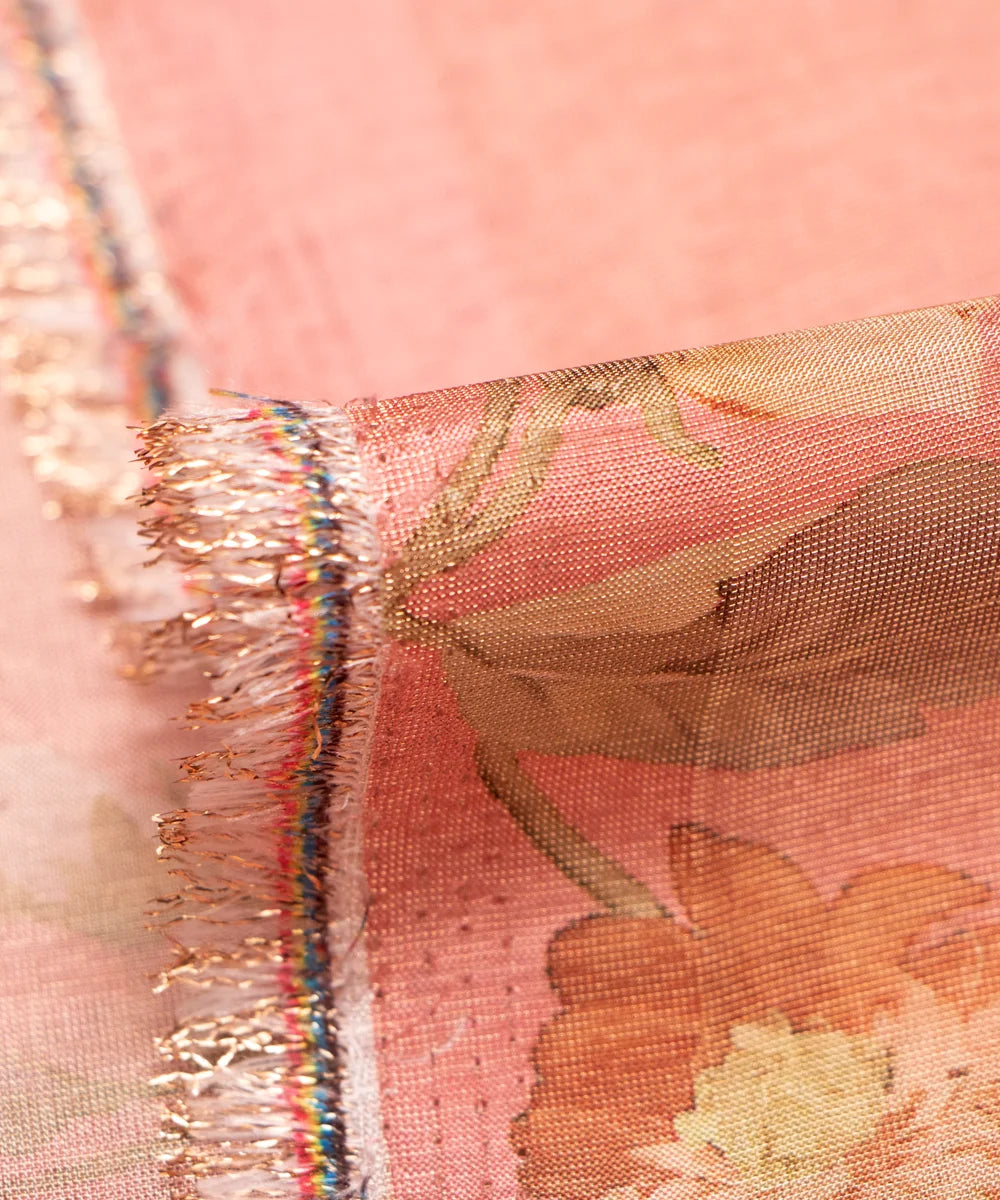 Buy Printed Tissue Silk Fabric