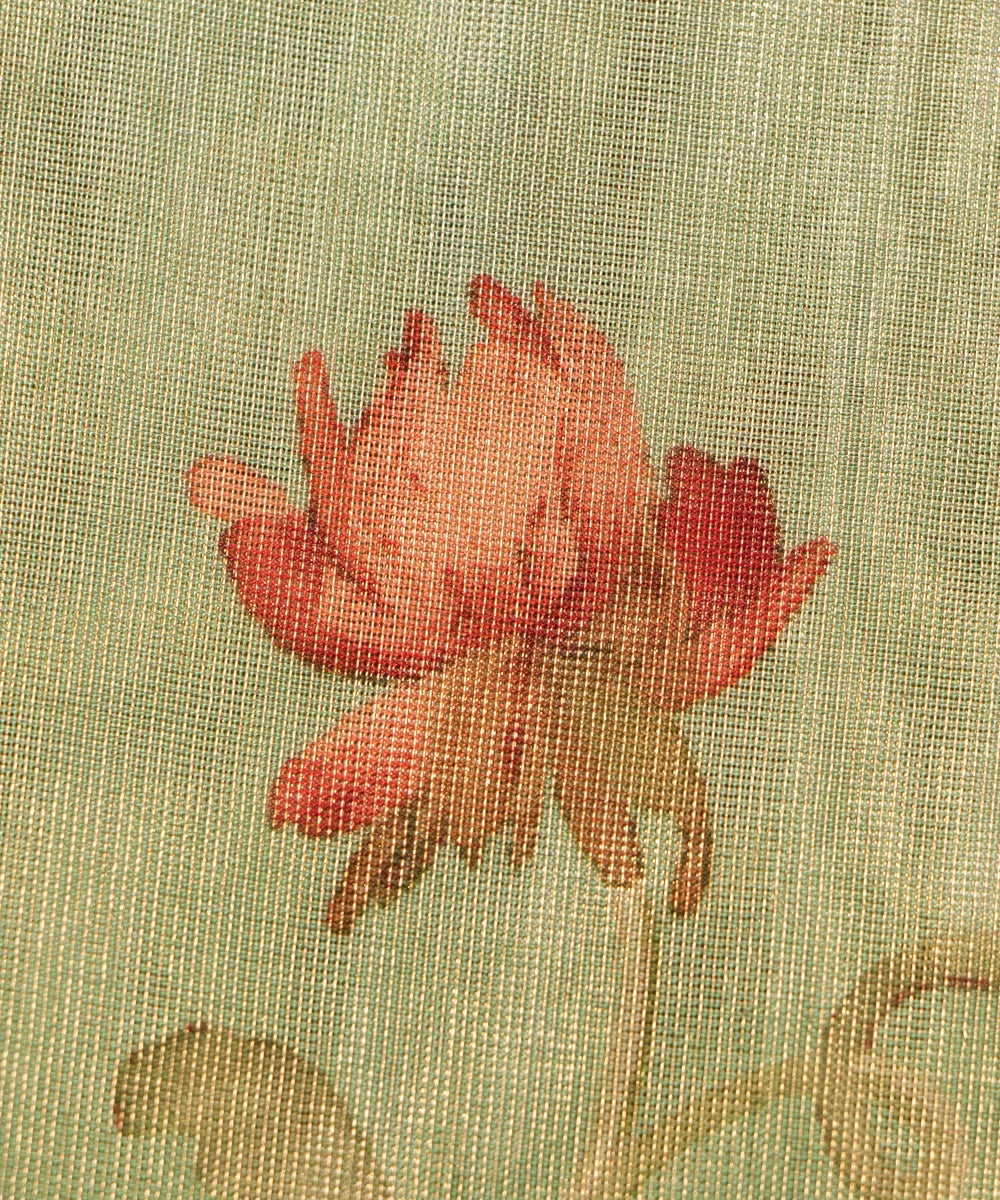 Buy Printed Tissue Silk Fabric