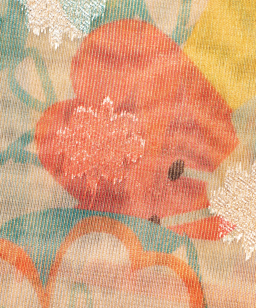 Buy Printed Tissue Silk Fabric