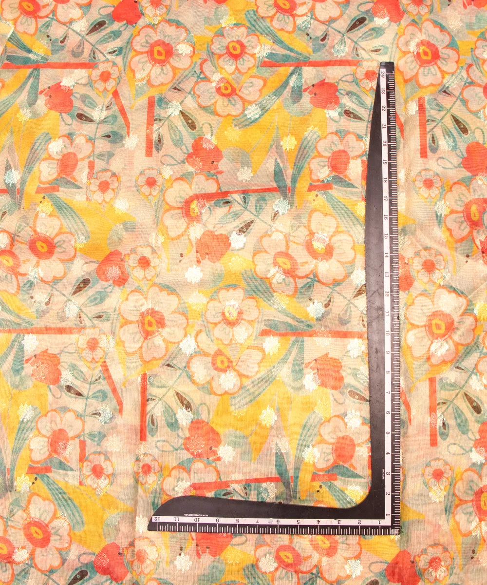 Buy Printed Tissue Silk Fabric