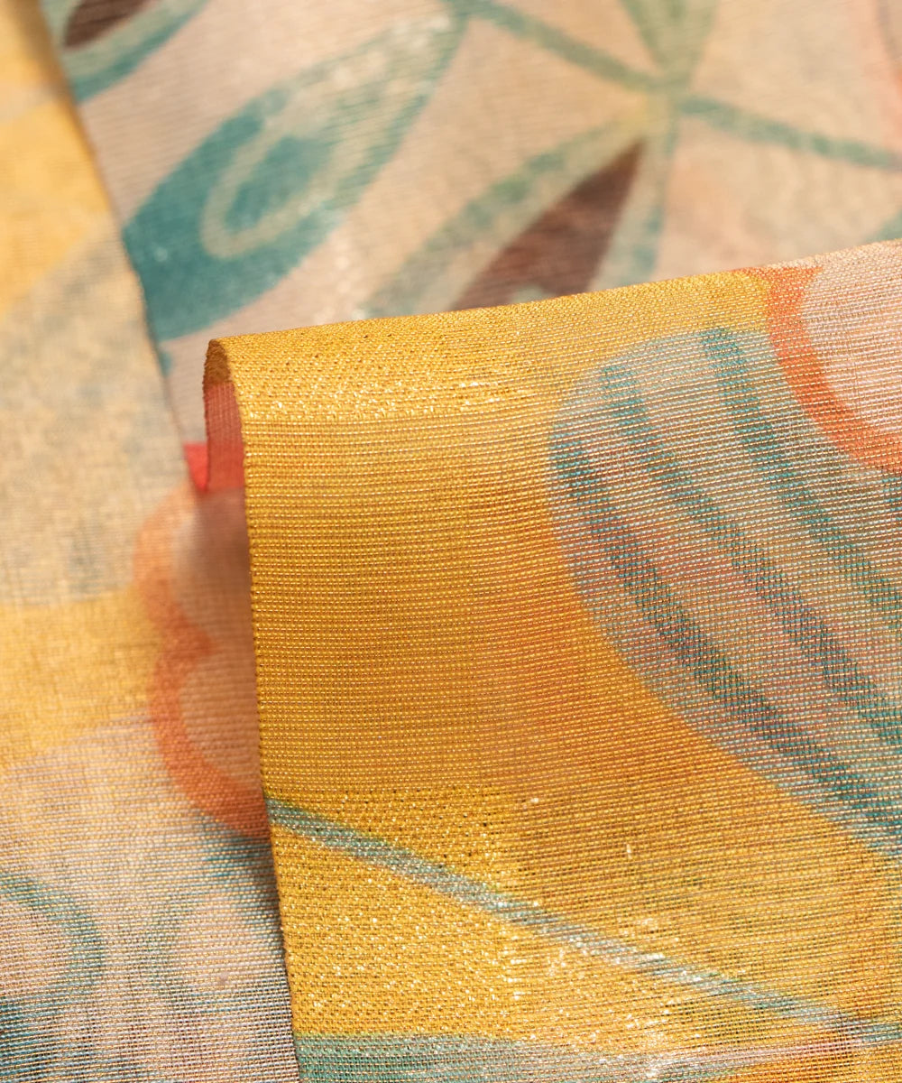 Buy Printed Tissue Silk Fabric