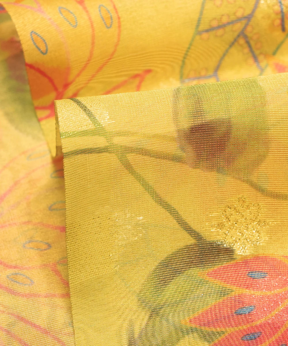 Buy Printed Tissue Silk Fabric