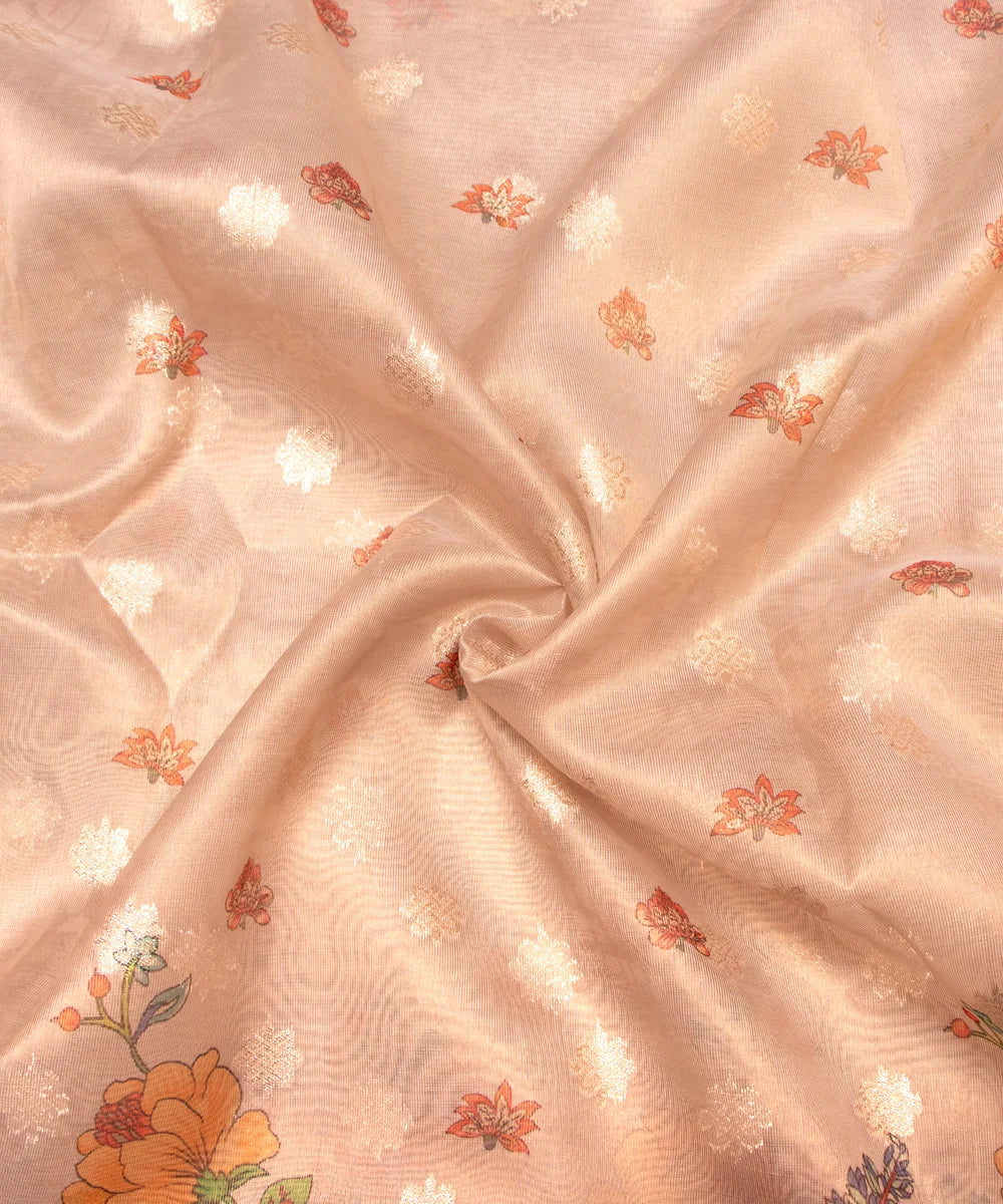 Buy Printed Tissue Silk Fabric