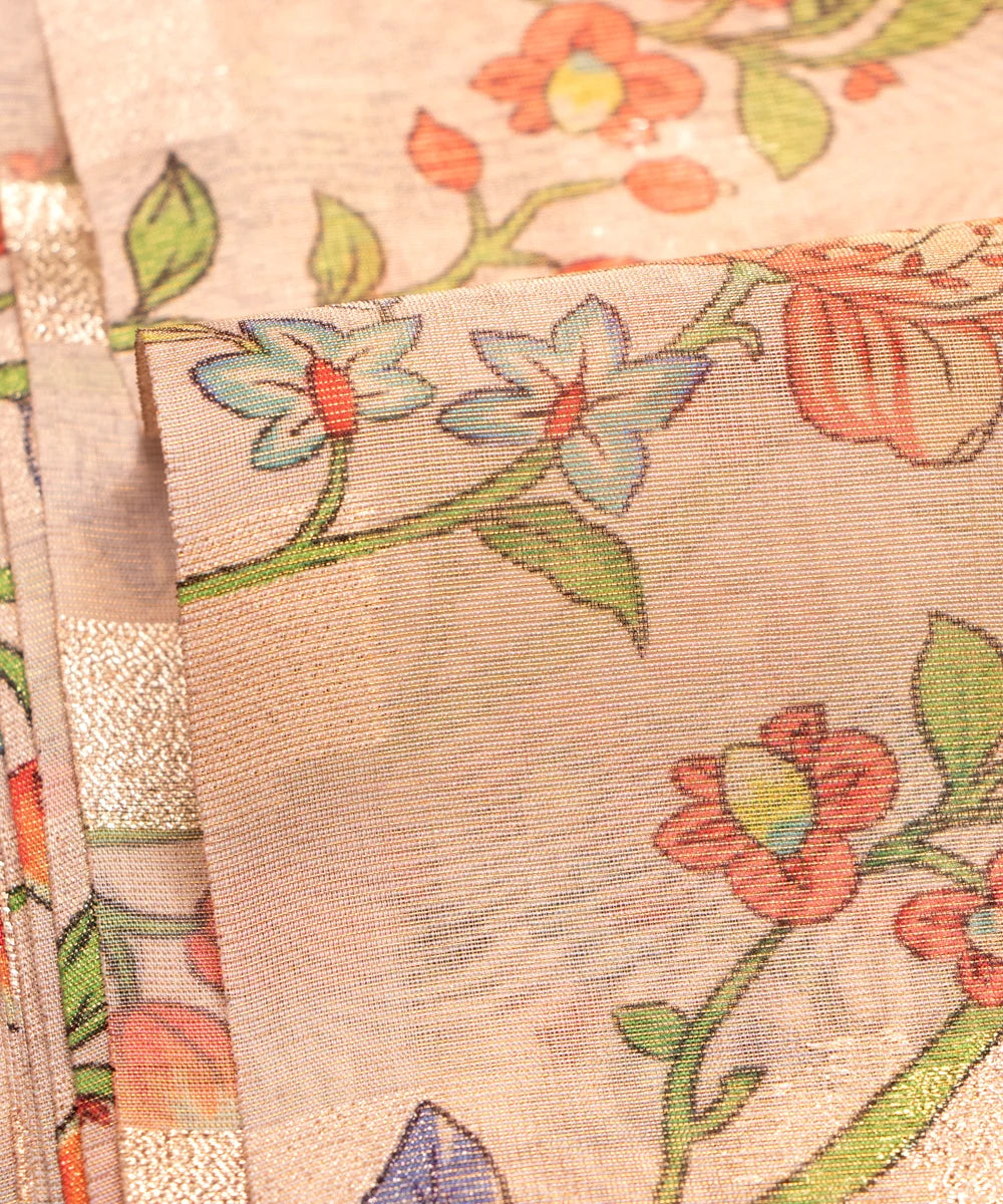 Buy Printed Tissue Silk Fabric
