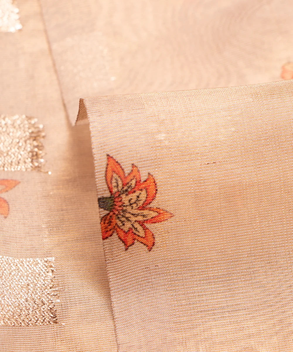 Buy Printed Tissue Silk Fabric