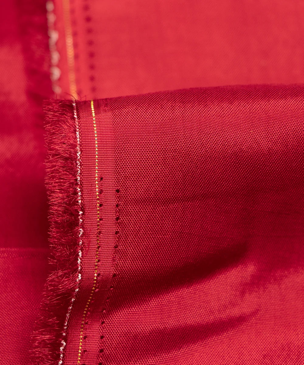 Maroon Plain Uppada Silk Fabric
