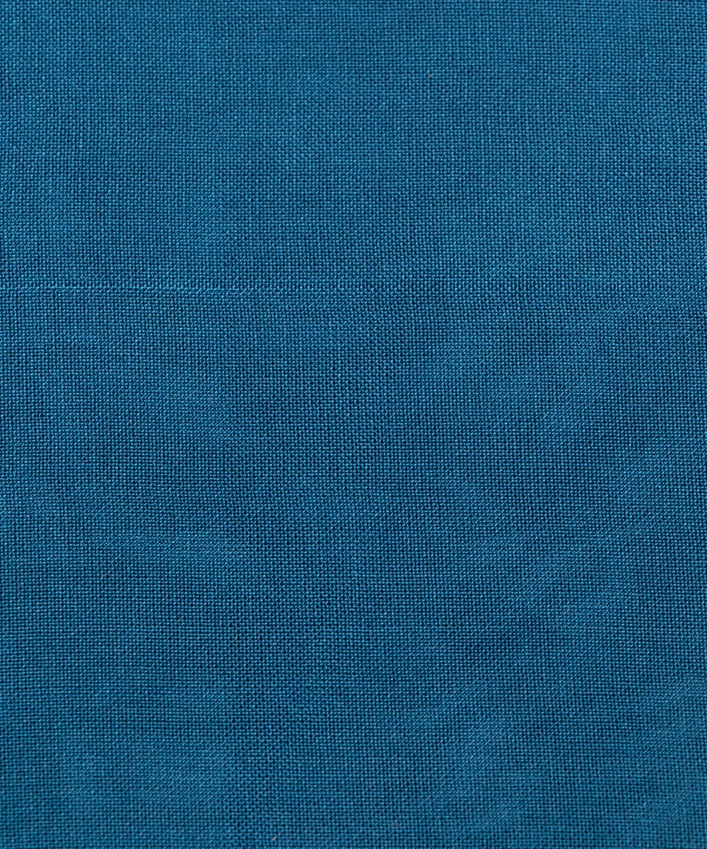 Teal Blue Plain Uppada Silk Fabric