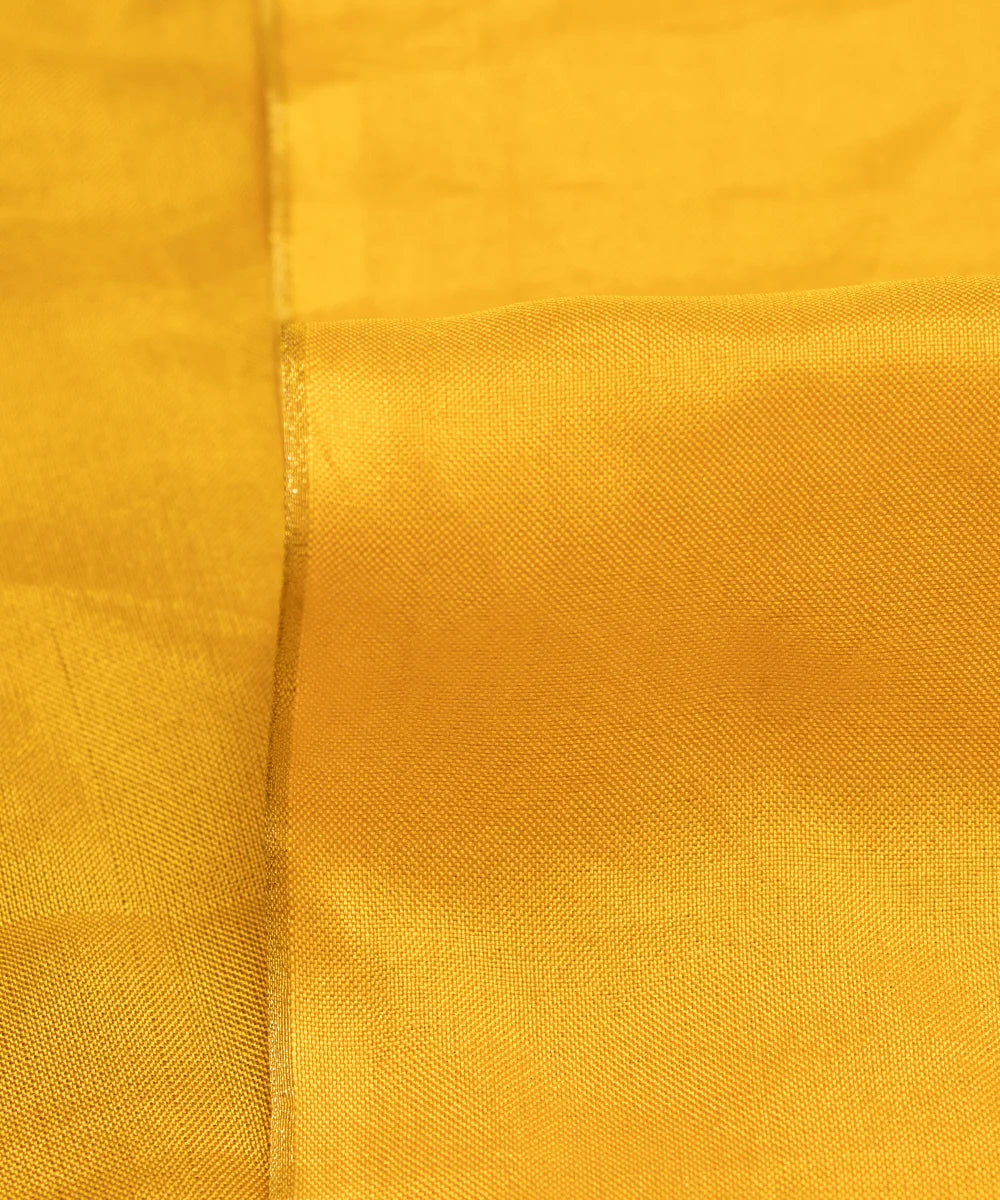 Yellow Plain Uppada Silk Fabric