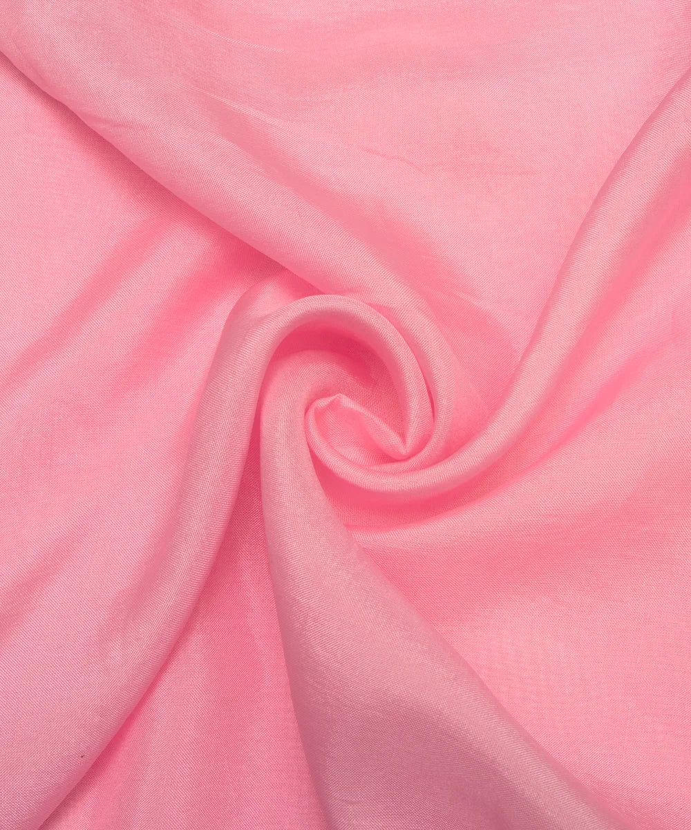 Baby Pink Plain Uppada Silk Fabric