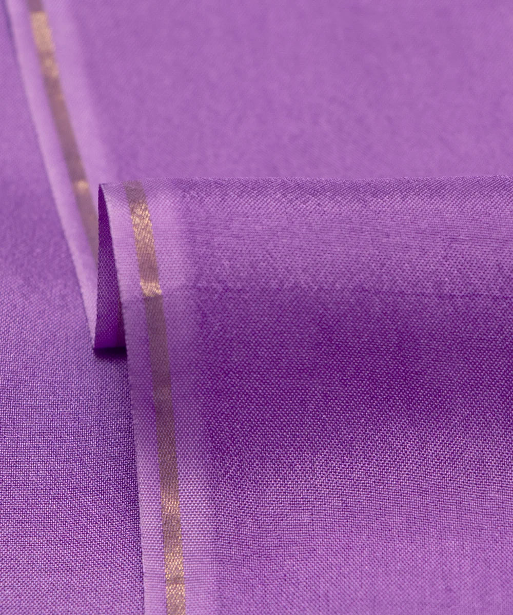 Light Purple Plain Uppada Silk Fabric