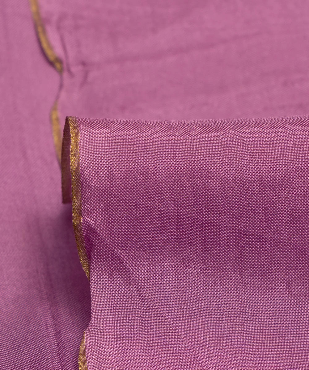 Lavender Plain Uppada Silk Fabric