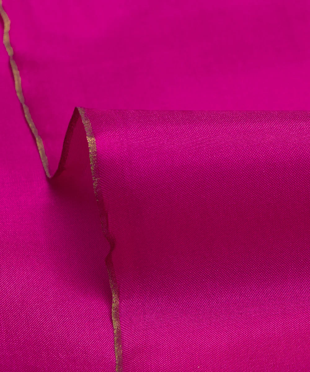 Dark Pink Plain Uppada Silk Fabric