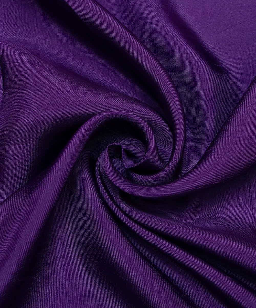 Purple Plain Uppada Silk Fabric