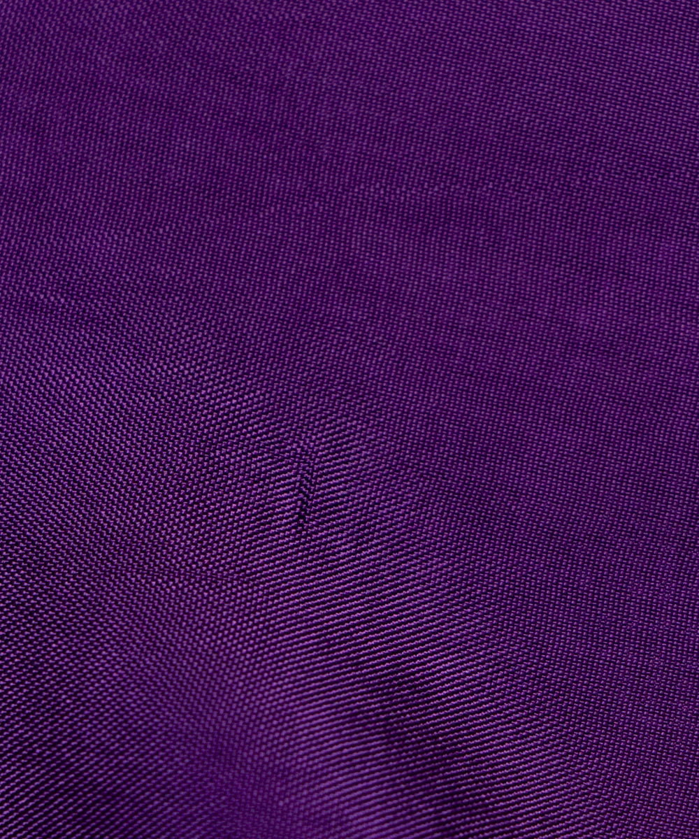 Purple Plain Uppada Silk Fabric