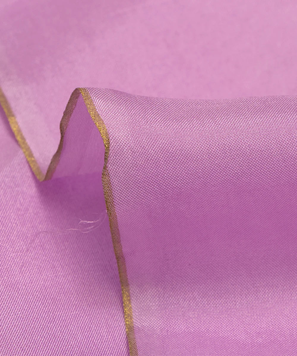 Pastel Lavender Plain Uppada Silk Fabric