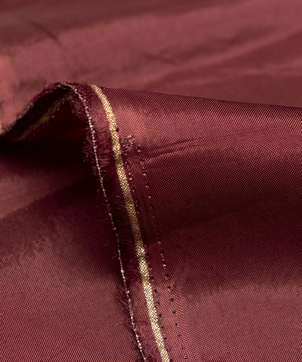 Brown Plain Uppada Silk Fabric