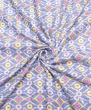 Grey ChikanKari Embroidery Rayon Fabric