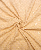 Cream ChikanKari Embroidery Rayon Fabric