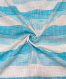 Light Blue Stripes Pattern Khadi Fabric