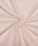 Off White Cutwork Cotton Hakoba Fabric