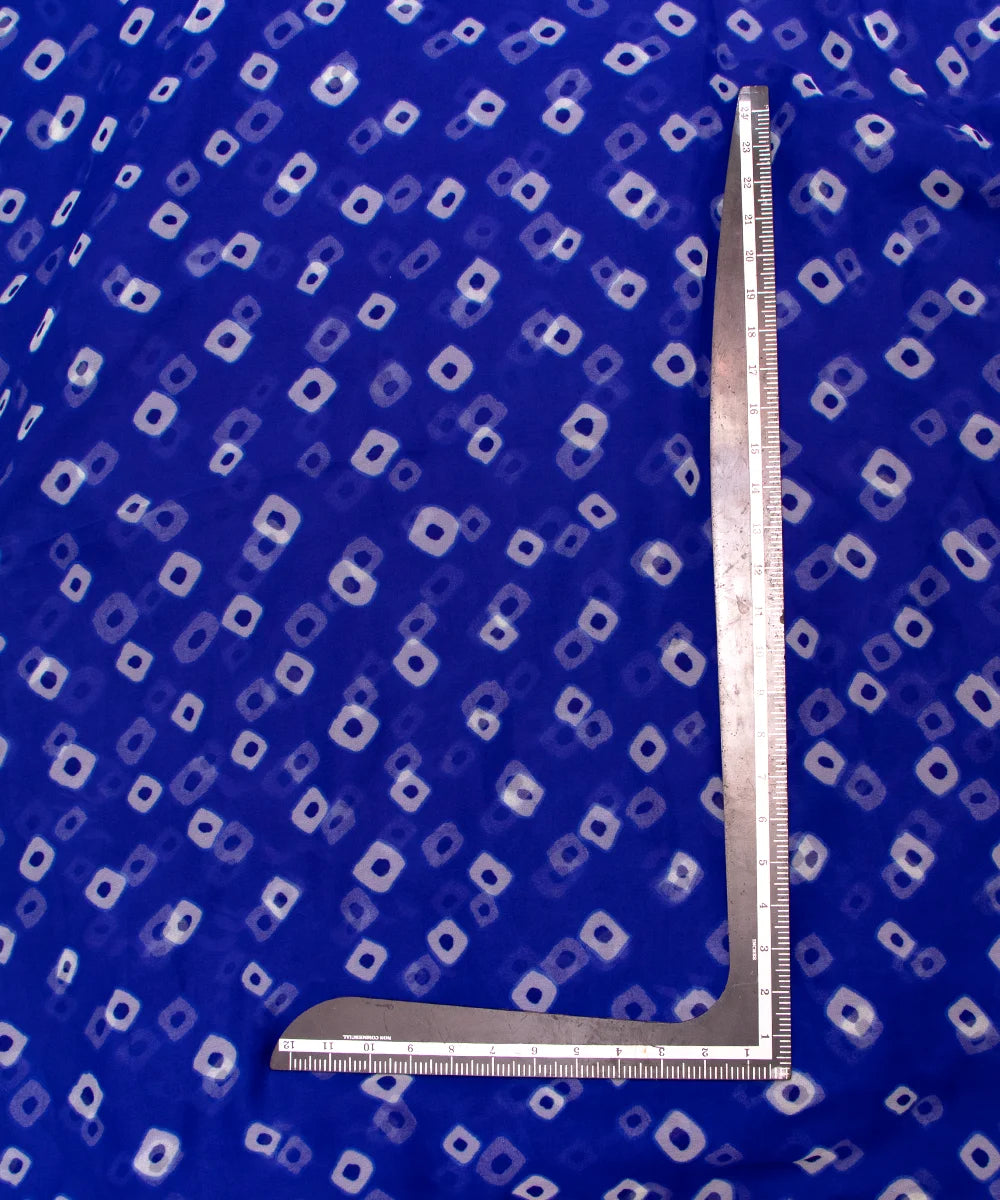 Royal Blue Bandhani Print Georgette Fabric