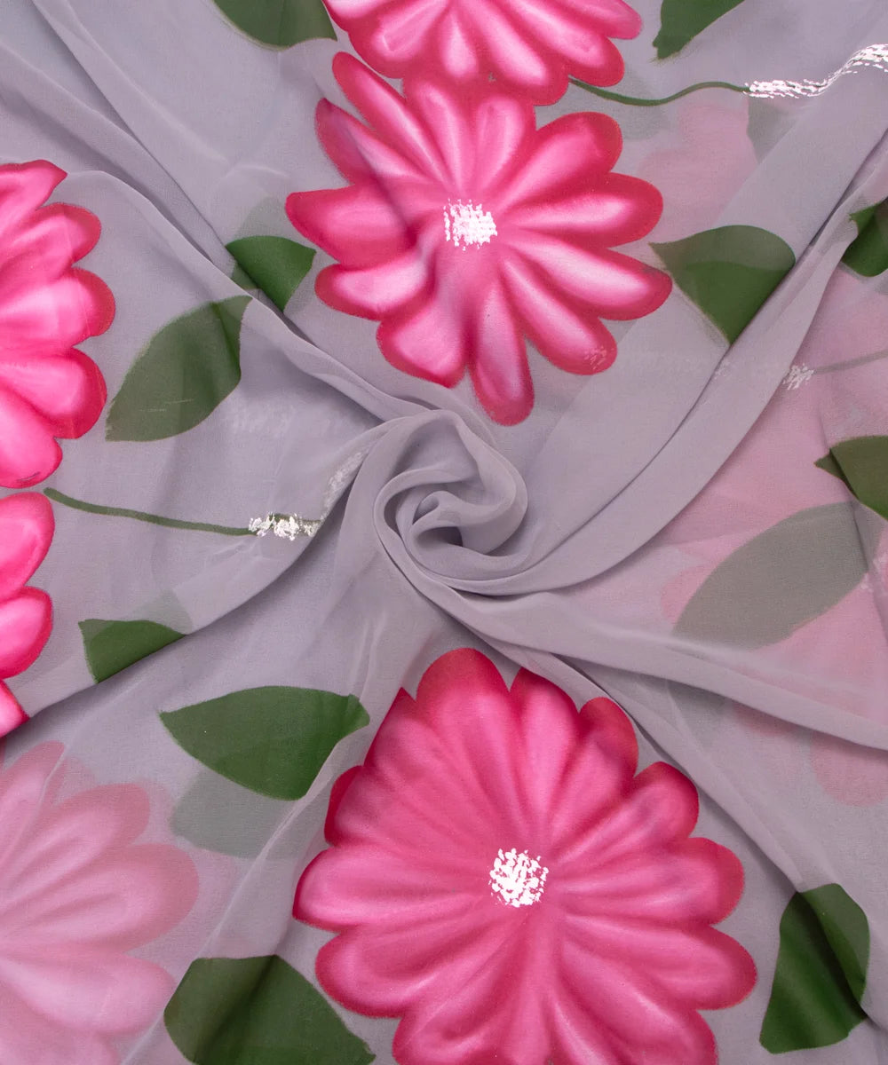 Hand Paint Saree Fabric