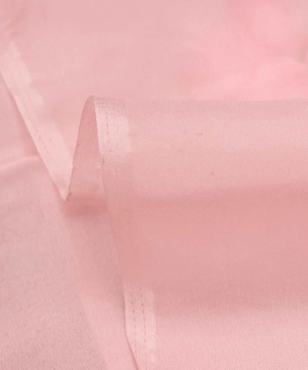 Light Pink Floral Hand Paint Organza  Fabric