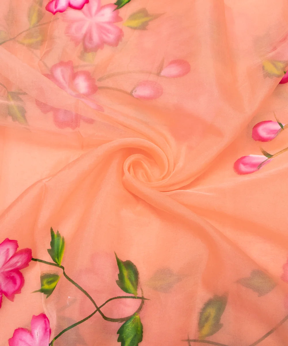 Buy Hand Painting Organza Fabric Online